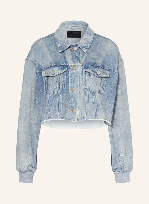 ALLSAINTS Sweatjacke ANDERS v džínovém vzhledu TMAVĚ MODRÁ