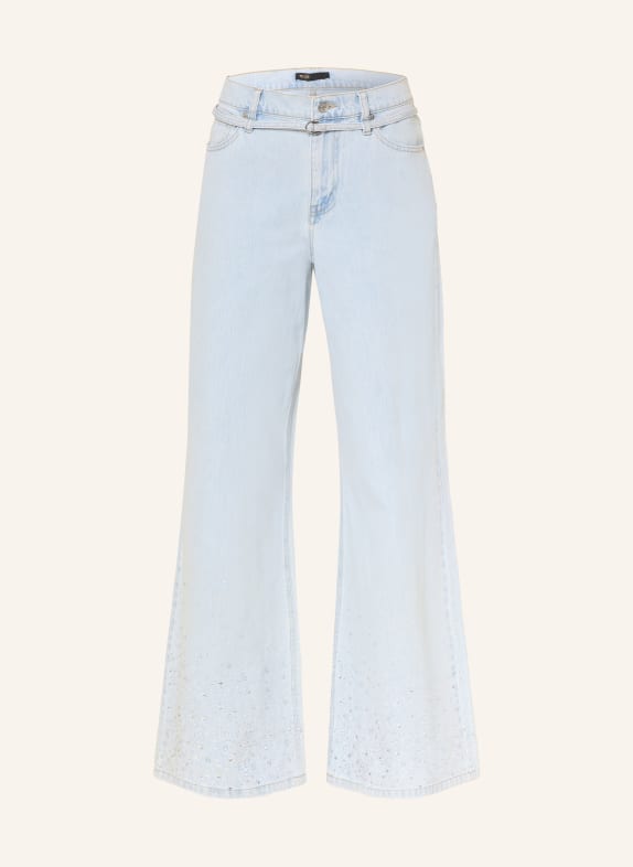maje Wide Leg Jeans mit Schmucksteinen 0524 BLUE SKY