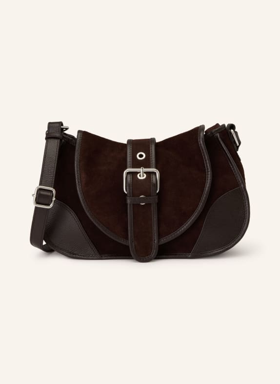 NÚNOO MARIA shoulder bag DARK BROWN / SILVER