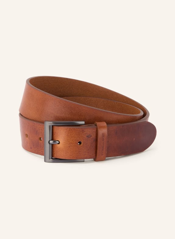 STRELLSON leather belt BROWN
