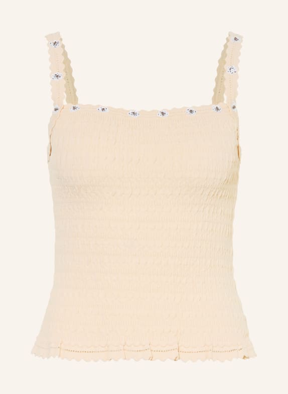 CLAUDIE PIERLOT Stricktop mit Pailletten BEIGE