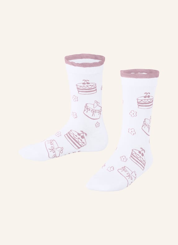 FALKE Socken BEAUTIFUL CAKES 2000 WHITE