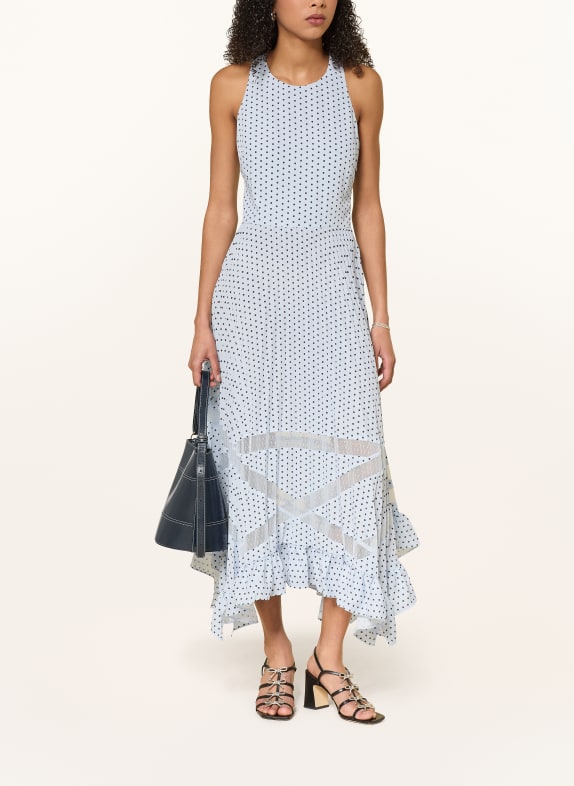 CLAUDIE PIERLOT Kleid mit Spitze HELLBLAU / DUNKELBLAU