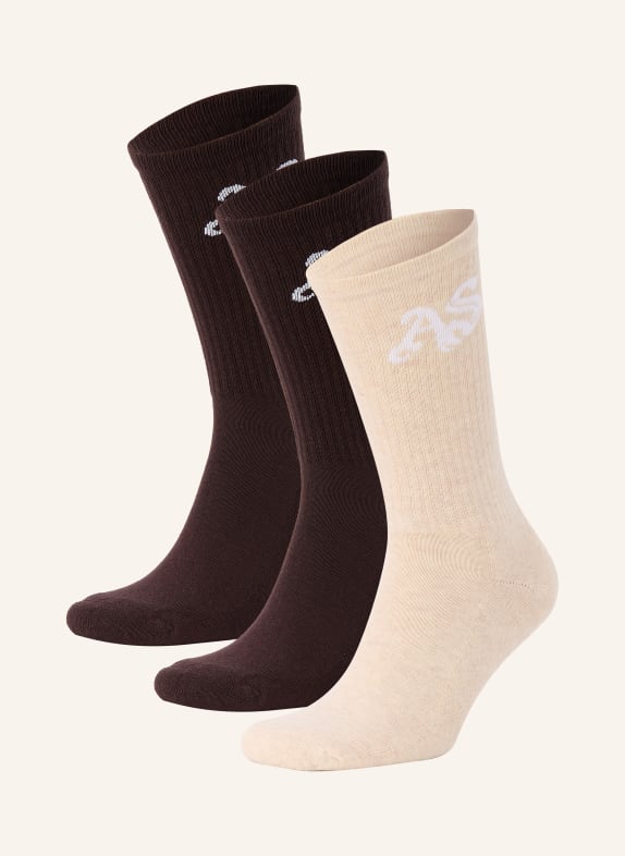 ALLSAINTS 2-pack socks GOTHIC AS DARK BROWN / CREAM