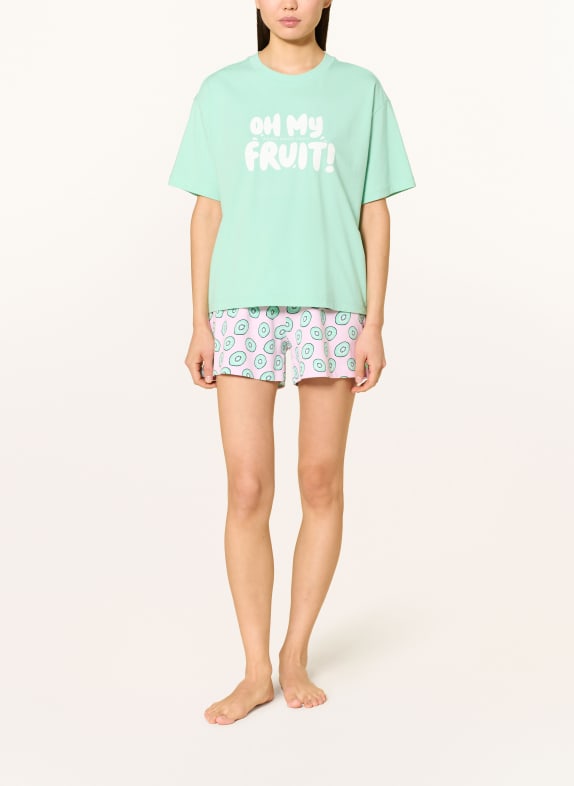 mey Sovshorts FLASHY FRUITS ROSA / MINT / VIT