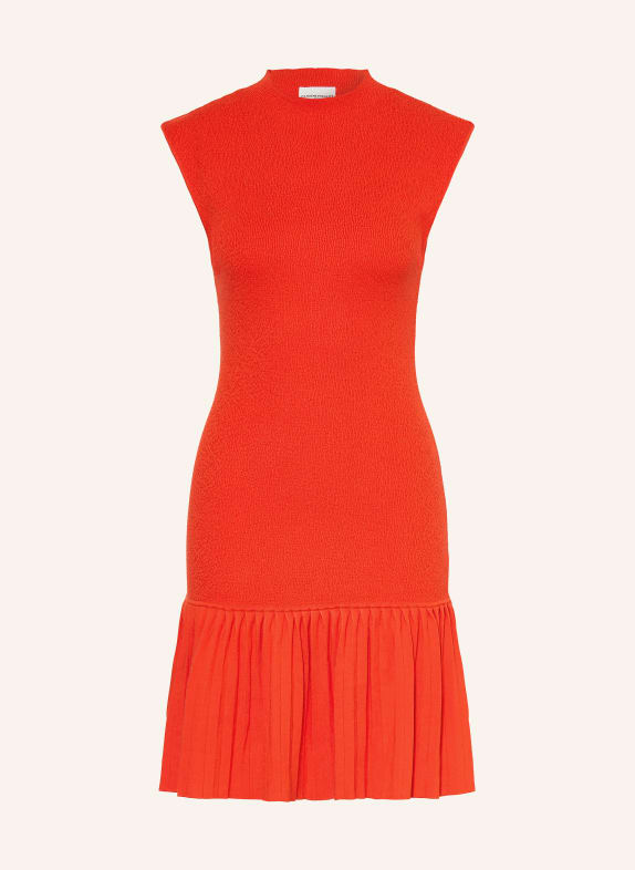 CLAUDIE PIERLOT Strickkleid mit Plissees ROT