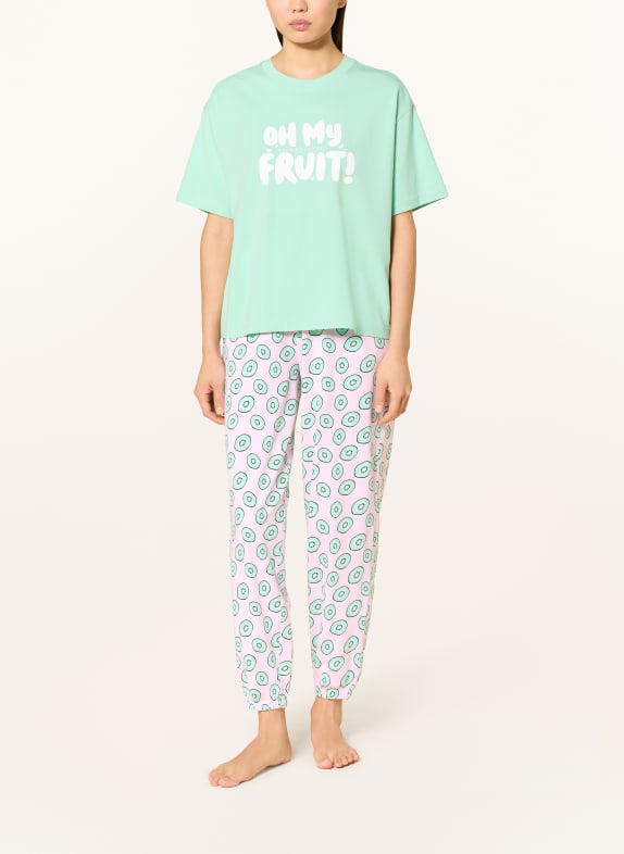 mey Pyjamasbyxor FLASHY FRUITS ROSA / MINT / VIT