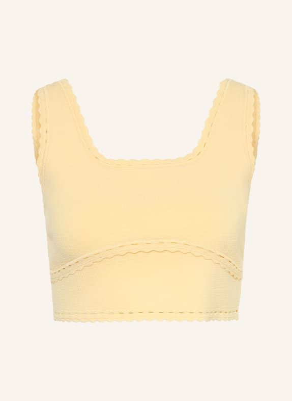 SANDRO Cropped-Stricktop HELLGELB