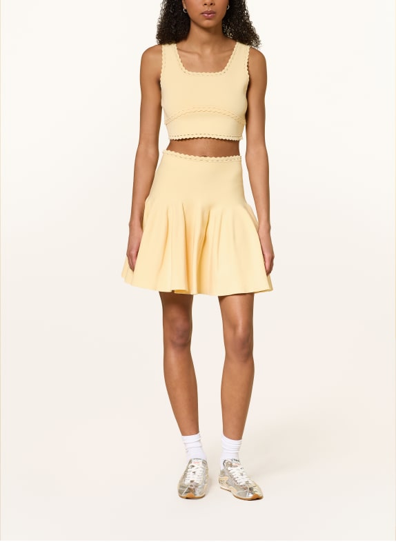 SANDRO Cropped-Stricktop HELLGELB