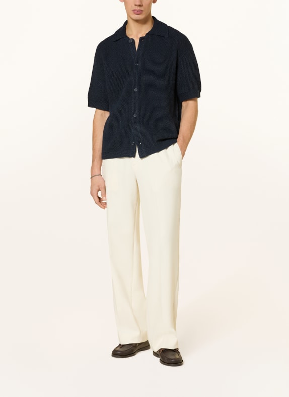 SANDRO Kurzarm-Hemd Comfort Fit DUNKELBLAU