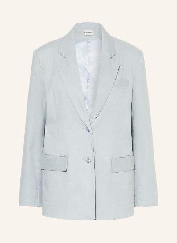 CLAUDIE PIERLOT Blazer mit Leinen HELLBLAU