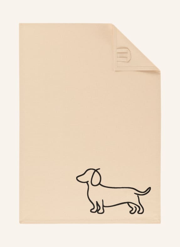 Cawö Geschirrtuch WE LOVE DOGS BEIGE / SCHWARZ