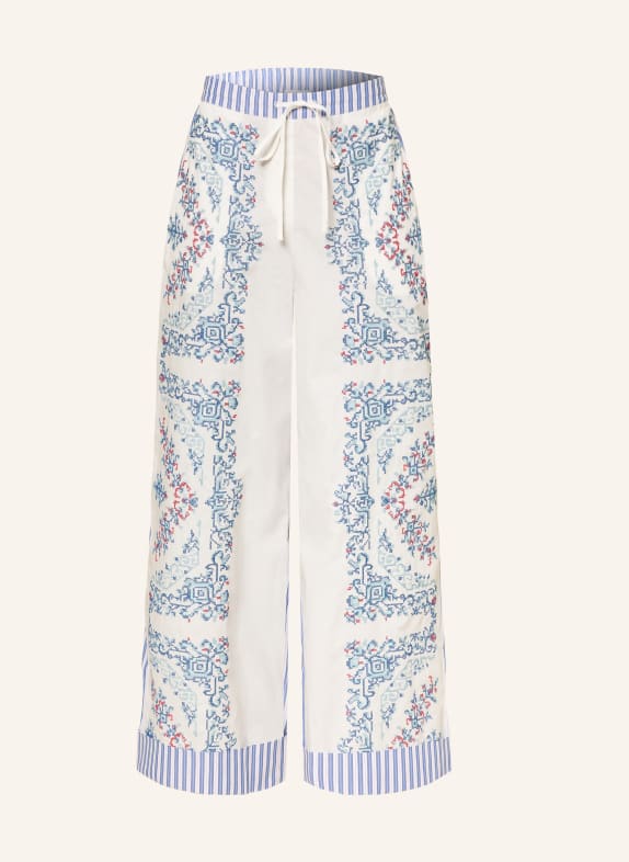 CLAUDIE PIERLOT Marlenehose WEISS / ROT / DUNKELBLAU