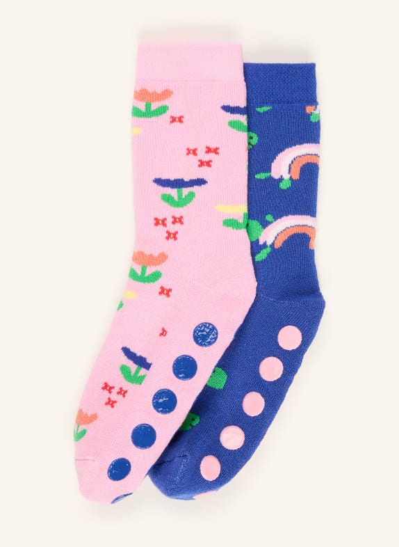 ewers COLLECTION 2er-Pack Stoppersocken PINK / GRÜN / BLAU