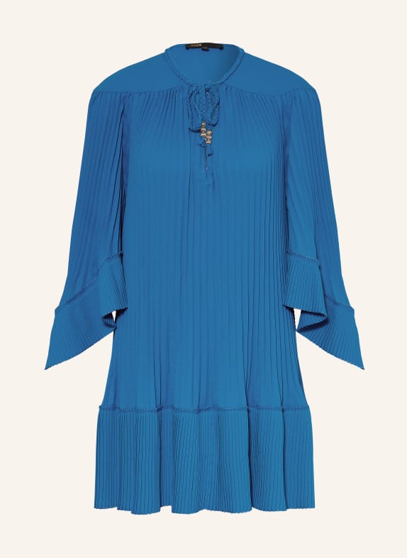 maje Plisseekleid mit 3/4-Arm BLAU