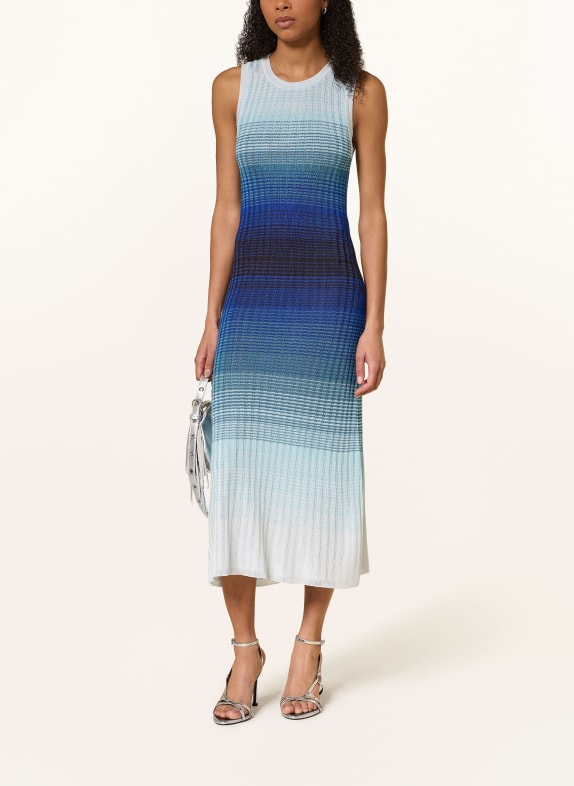 maje Strickkleid BLAU / HELLBLAU / DUNKELBLAU