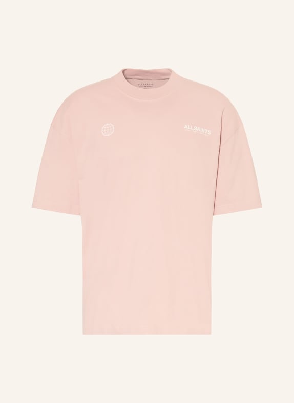 ALLSAINTS T-Shirt EMBLEM ROSÉ / HELLROSA / WEISS