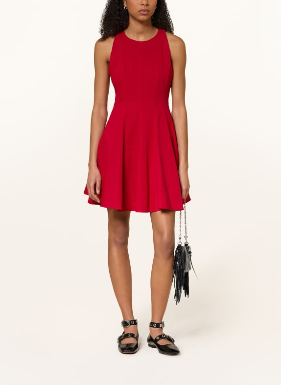 maje Kleid mit Leinen ROT