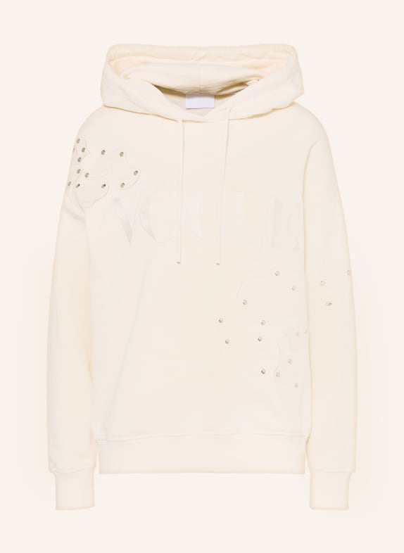VOGUE COLLECTION Hoodie met studs CRÈME / ZILVER / WIT