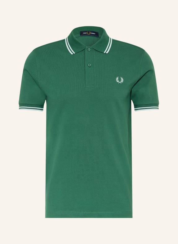 FRED PERRY Polo piqué VERT / BLEU CLAIR