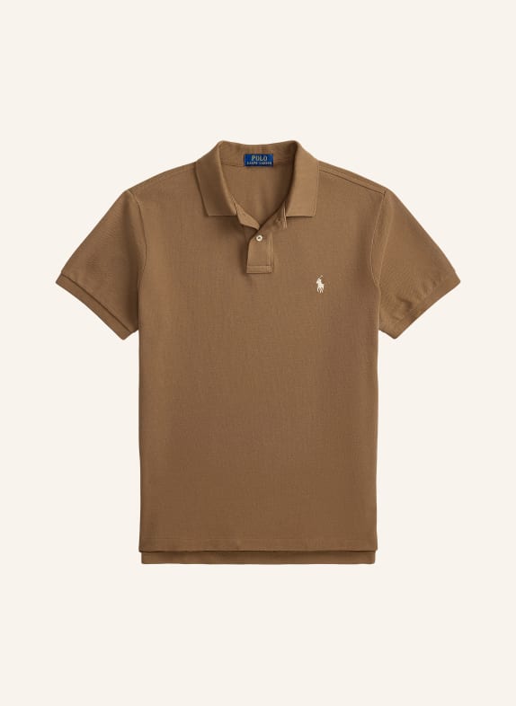 POLO RALPH LAUREN Piqué-Poloshirt Custom Slim Fit BRAUN