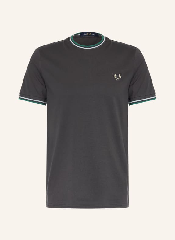 FRED PERRY T-shirt DARK GRAY / BLUE GRAY / DARK GREEN