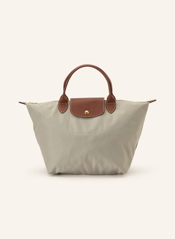 LONGCHAMP Handtasche LE PLIAGE M HELLGRAU / BRAUN