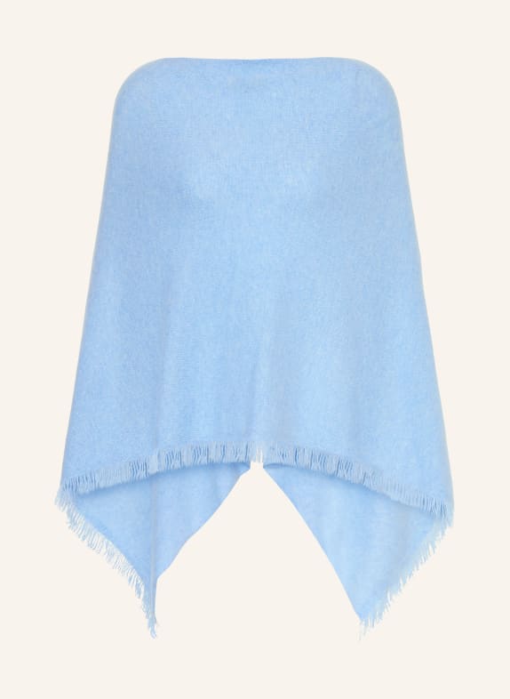 REPEAT Poncho en cachemire BLEU CLAIR