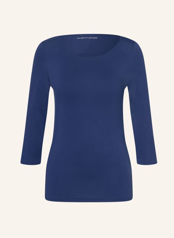 MAJESTIC FILATURES Shirt mit 3/4-Arm DUNKELBLAU