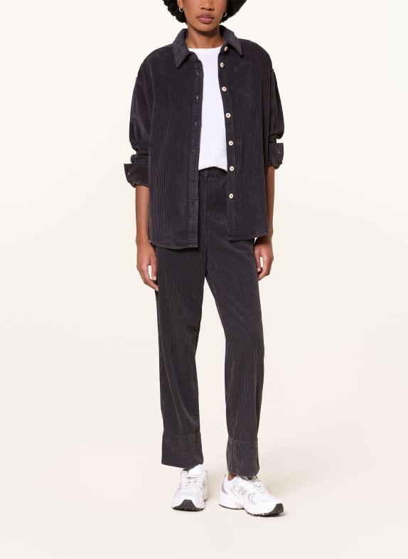 American Vintage Cord-Overshirt PADOW DUNKELGRAU