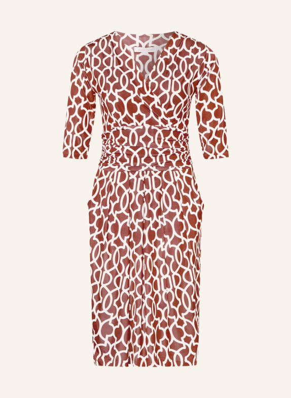 marivie Jerseykleid I NEED MORE MONEY! BRAUN / WEISS