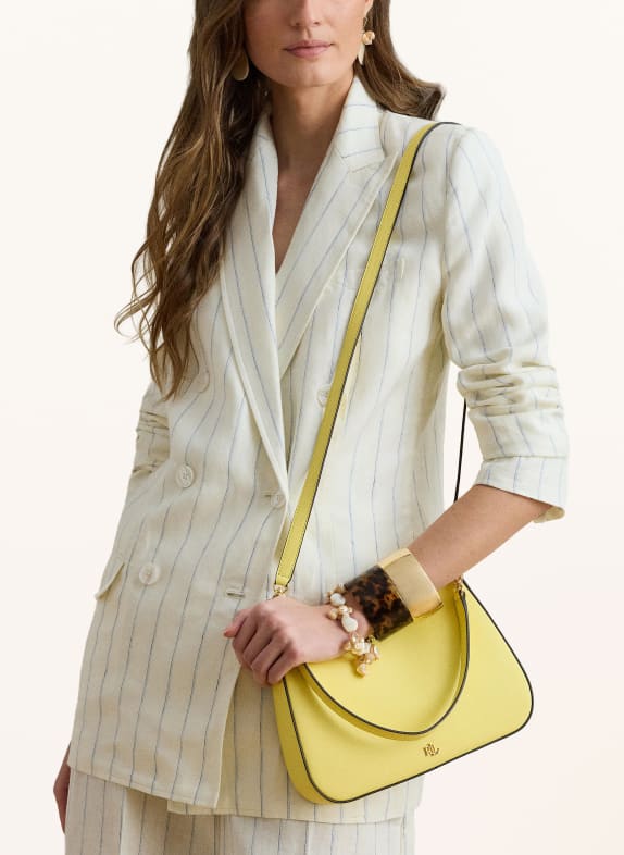 LAUREN RALPH LAUREN Saffiano-schoudertas DANNI 26 GEEL