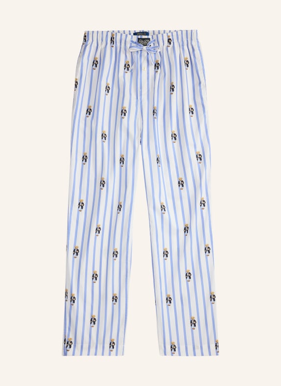 POLO RALPH LAUREN pantalon de pyjama BLANC / BLEU