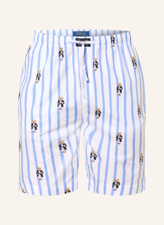 POLO RALPH LAUREN Lounge-Shorts HELLBLAU / DUNKELBLAU / WEISS
