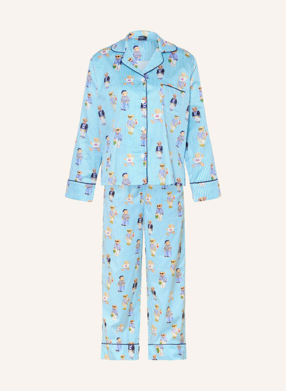 POLO RALPH LAUREN Schlafanzug HELLBLAU / BLAU / WEISS