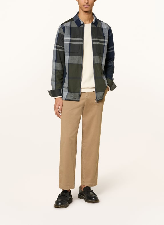 Barbour Overhemd LANNICH Tailored Fit DONKERBLAUW / LICHTGRIJS / OLIJF