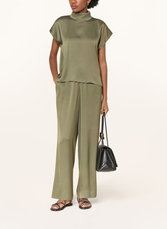 DRYKORN Blouse ALARIA_1 van satijn OLIJF