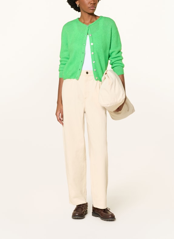 American Vintage Gebreid vest met alpaca GROEN