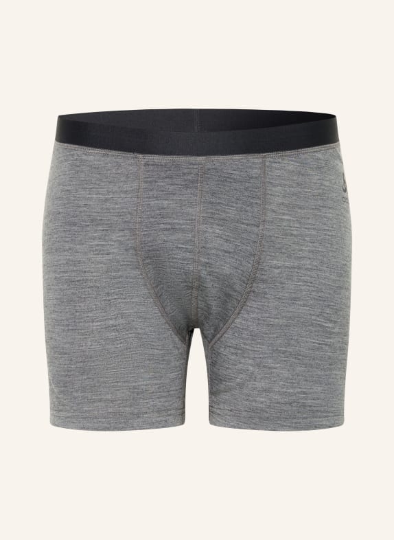 odlo Functionele boxershorts NATURAL MERINO 160 van merinowol GRIJS / DONKERGRIJS