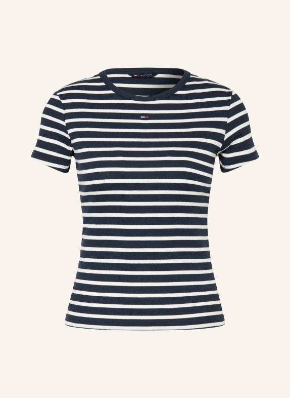 TOMMY JEANS Tričko TMAVĚ MODRÁ / BÍLÁ