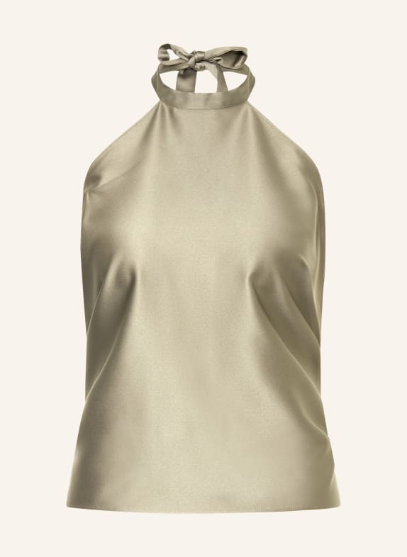 Juvia Neckholder-Top SISSY aus Satin KHAKI