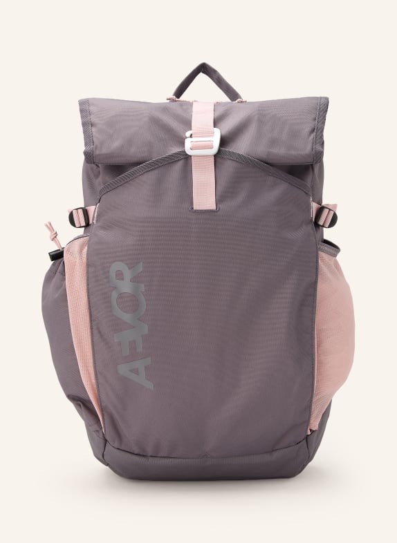 AEVOR Sac à dos ROLL PACK 20 l avec compartiment pour ordinateur portable GRIS FONCÉ / ROSE