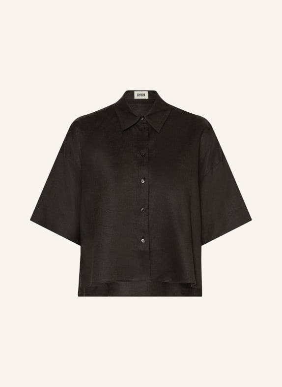 DRYKORN Shirt blouse YARIKA made of linen DARK BROWN
