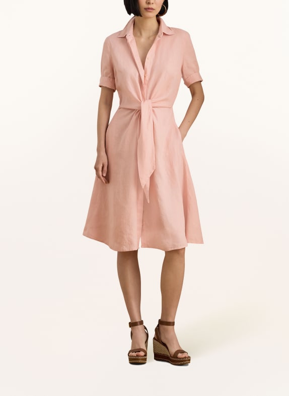 LAUREN RALPH LAUREN Linnen overhemdjurk ROSÉ