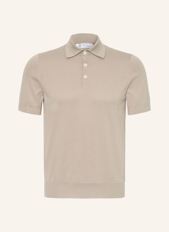 BRUNELLO CUCINELLI Jersey polo shirt BEIGE