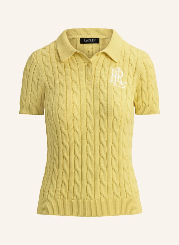 LAUREN RALPH LAUREN Gebreid poloshirt GEEL
