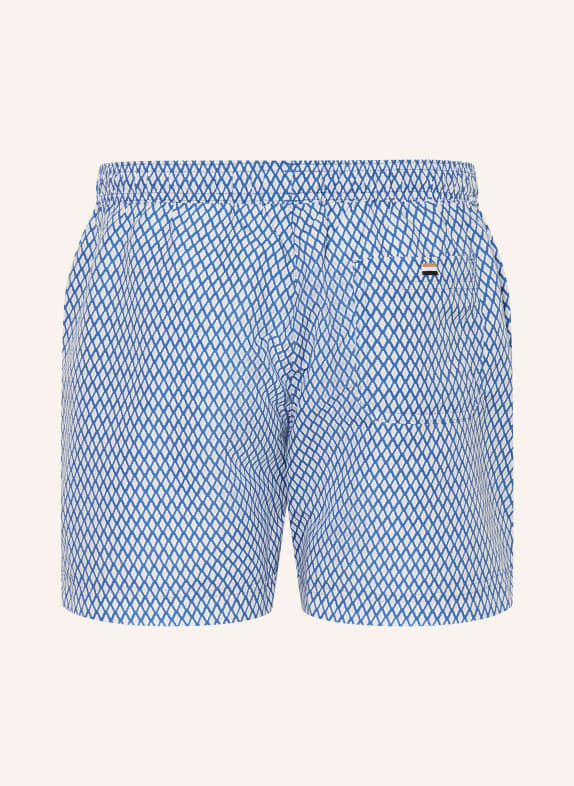 BOSS Zwemshort VIBE BLAUW / BEIGE / WIT