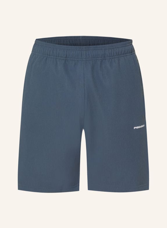 PEGADOR Plissé shorts TROY DONKERBLAUW