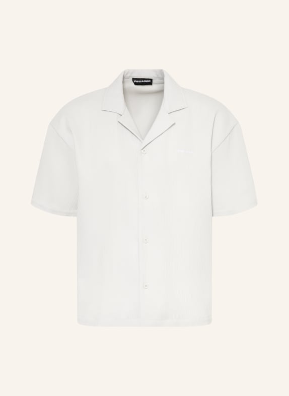 PEGADOR Resorthemd TROY Comfort Fit met plooien LICHTGRIJS