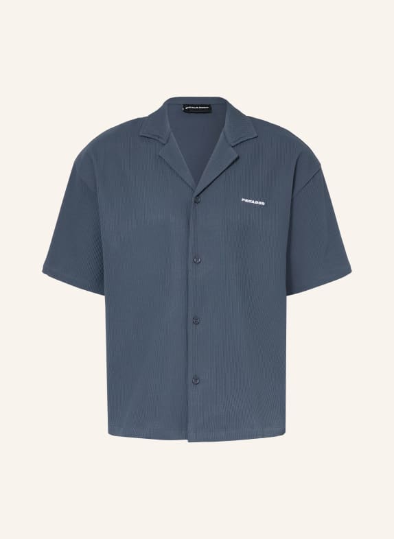 PEGADOR Koszula z klapami TROY comfort fit z plisami GRANATOWY